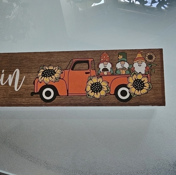 HELLO PUMPKIN FALL HARVEST FARMHOUSE DECOR W/GINGHAM PUMPKIN & MAPLE LEAF LIGHTS - Picture 3 of 9